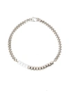Alyx Beaded Curb Chain Necklace In Silver