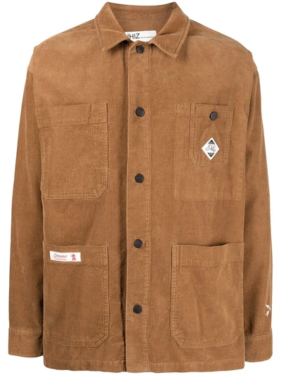 Izzue Logo-print Cotton Shirt In Brown