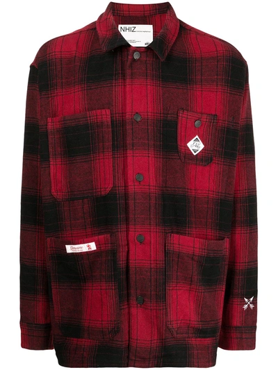 Izzue Check Logo Shirt In Red