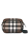 Burberry Check-print Compact Messenger Bag In Brown