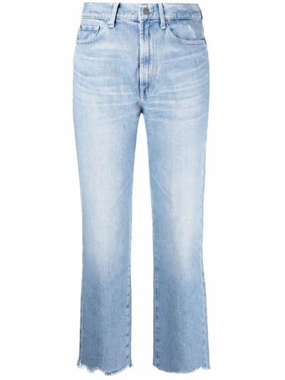 7 For All Mankind - Logan Stovepipe Straight Jean In Light Blue - Atterley