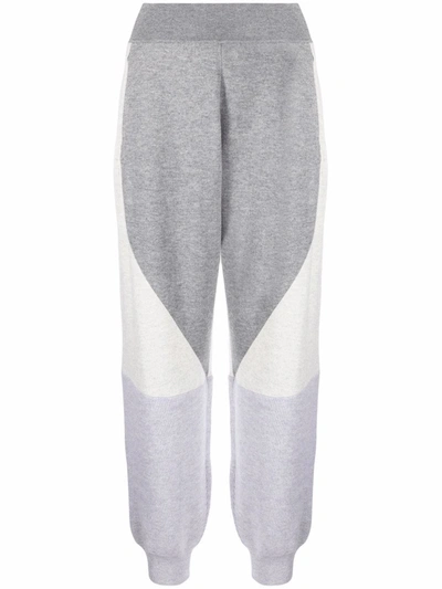 Stella Mccartney Panelled Wool Track Pants In 灰色