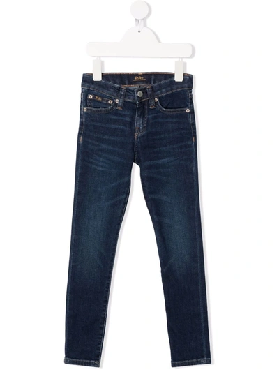 Polo Ralph Lauren Kids' Skinny-fit Denim Jeans In Blue