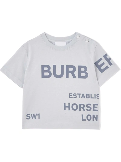 Burberry Babies' Kids Cotton Horseferry T-shirt (6-24 Months) In Grey