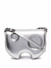 Off-white Burrow Saddle Bag In Silver
