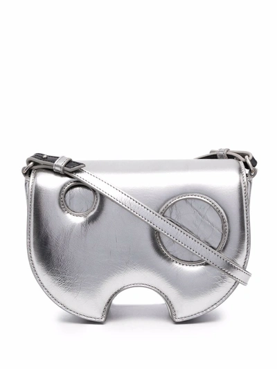 Off-white Burrow Saddle Bag In Silver