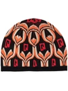 PACO RABANNE TAPESTRY INTARSIA-KNIT BEANIE