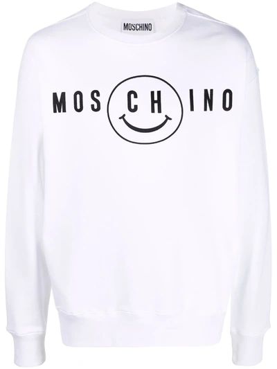 Moschino Smiley-print Organic Cotton Sweatshirt In J1001 Fantasy Print