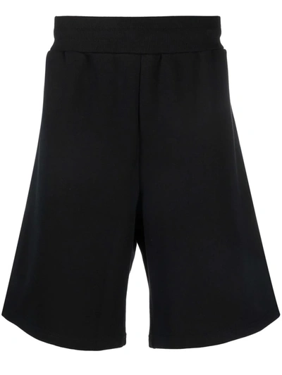 Moschino Logo-plaque Track Shorts In A0555 Black