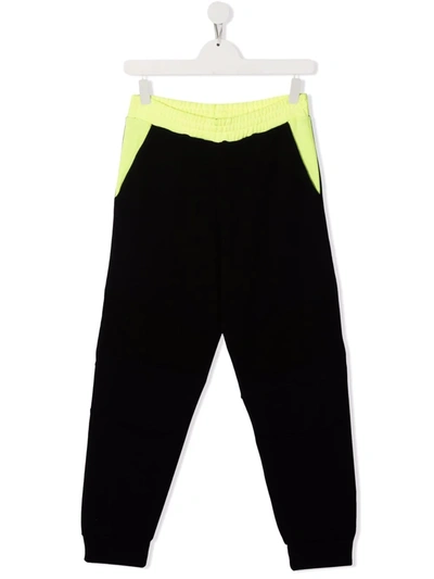 Balmain Teen Colour-block Track Pants In Black