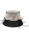 Kara Black Crystal Mesh Bow Bucket Hat In White