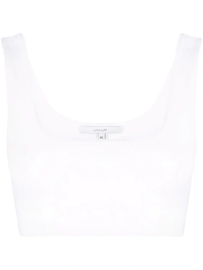 Manurí Miss Jane Sleeveless Cropped Top In White