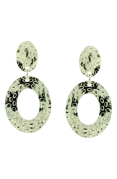 Olivia Welles Kari Hammered Drop Earrings In Gold