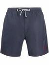 Brunello Cucinelli Swimming Costume With Embroidered Logo In Blue