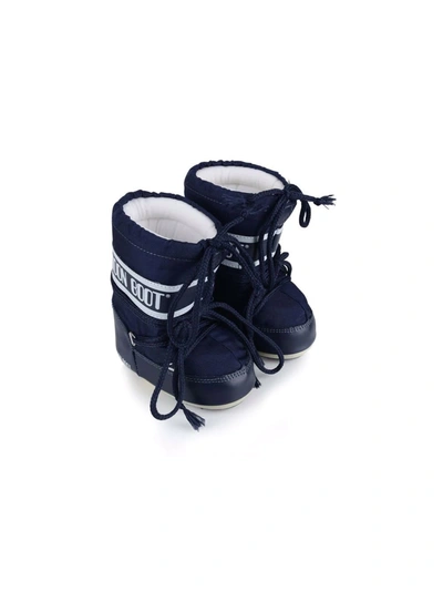 Moon Boot Babies' Logo-print Snow Boots In Blue