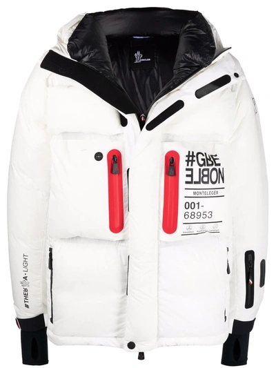 Moncler White Monteleger Down Jacket