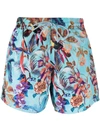 Etro Pantaloncino Mare Printed Swim Shorts In Azzurro Fantasia