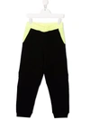 Balmain Teen Colour-block Track Pants In Black