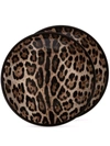 Dolce & Gabbana Leopard-print Porcelain Soup Plates (set Of 2) In Brown