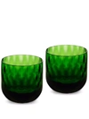 Dolce & Gabbana Hand-blown Murano Shot Glasses (set Of 2) In Green