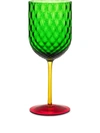 Dolce & Gabbana Hand-blown Murano Red Wine Glass In Green