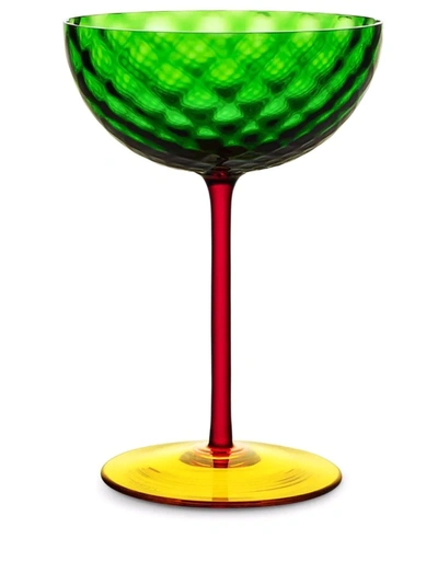 Dolce & Gabbana Murano Champagne Glass In Green