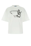 Prada Mermaid And Logo Print Oversize T-shirt