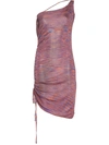 Isa Boulder Reversible Asymmetric Woven Midi Dress In Blau