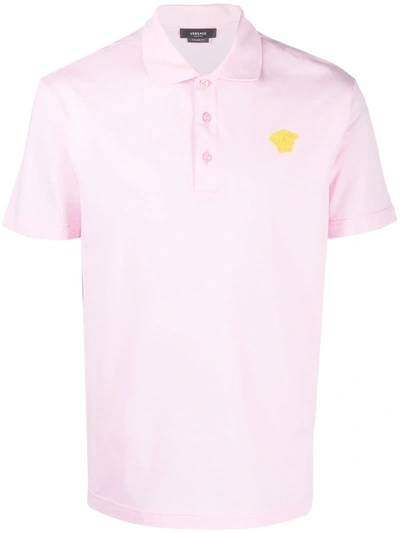 Versace Pink Cotton Polo Shirt