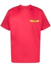 Ferrari Logo Patch Crew-neck T-shirt In Red