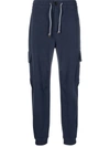 Brunello Cucinelli Drawstring-fastening Waist Track Pants In Blau