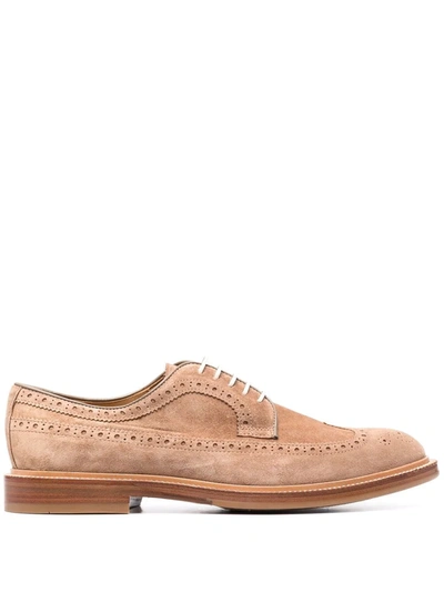 Brunello Cucinelli Lace-up Brogues In Brown