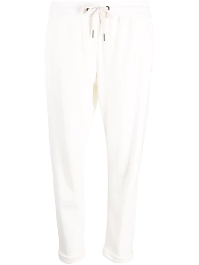 Brunello Cucinelli Drawstring-waist Joggers In Weiss