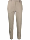 Brunello Cucinelli Elasticated-waist Cropper Trousers In Grün