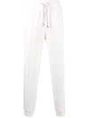Brunello Cucinelli Ivory  Drawstring Track Pants In Weiss