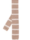 Brunello Cucinelli Striped Knitted Tie In Nude