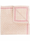 Brunello Cucinelli Micro-dot Print Pocket Square In Nude