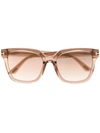 Tom Ford Selby Square Plastic Sunglasses In 45g Brown
