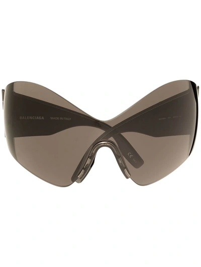 Balenciaga Ski Cat Oversized-frame Sunglasses In 001 Grey
