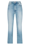 Mother Dazzler Mid Rise Ankle Fray Jeans In Riding The Cliffside