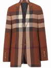 BURBERRY CHECK-PRINT SINGLE-BREASTED BLAZER