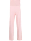 Extreme Cashmere Straight-leg Knitted Trousers In Rosa