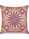 Dolce & Gabbana Carretto Print Cushion In Weiss