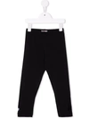 Chiara Ferragni Black Cotton Stretch Blend Leggings In Black