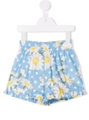 MONNALISA FLORAL-PRINT COTTON SHORTS