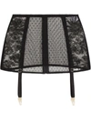 Dolce & Gabbana Lace Shaper Suspenders In Black