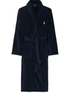 POLO RALPH LAUREN EMBROIDERED LOGO BELTED ROBE