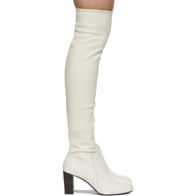 Lemaire Stretch-leather Over-the-knee Boots In White