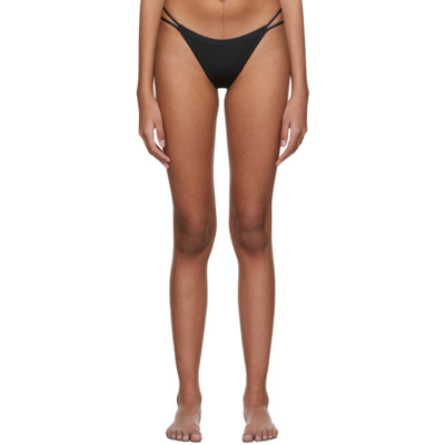 Agent Provocateur Black Marina Cutout Straps Bikini Bottoms