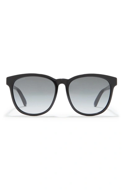 Gucci 56mm Oval Sunglasses In Black